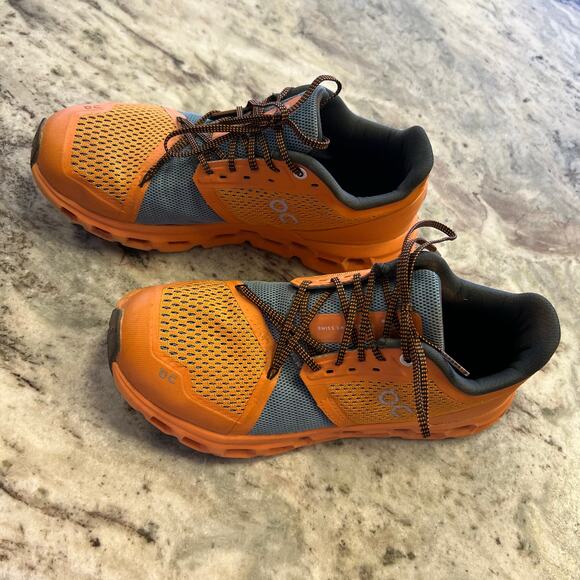 On Running Cloudstratus Orange Sneakers Men's Size 8 - Picture 3 of 6